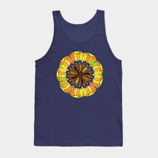 Autumn Leaves Brightly Circle Tank Top